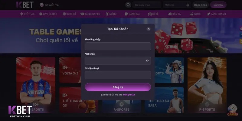 Hướng dẫn đăng ký tài khoản tại Kbet Hướng dẫn đăng ký tài khoản tại Kbet